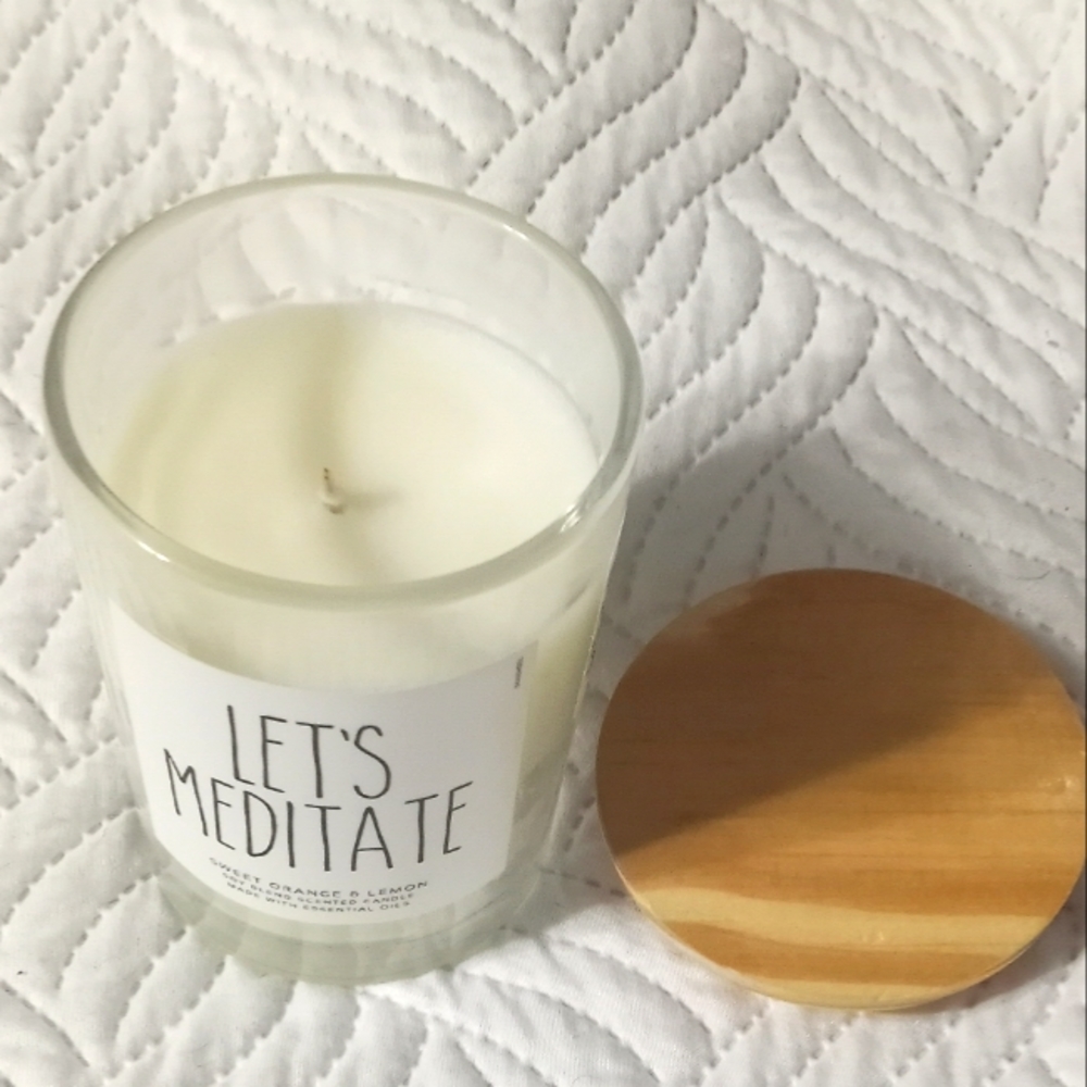 Let's Meditate sweet orange & lemon soy candle